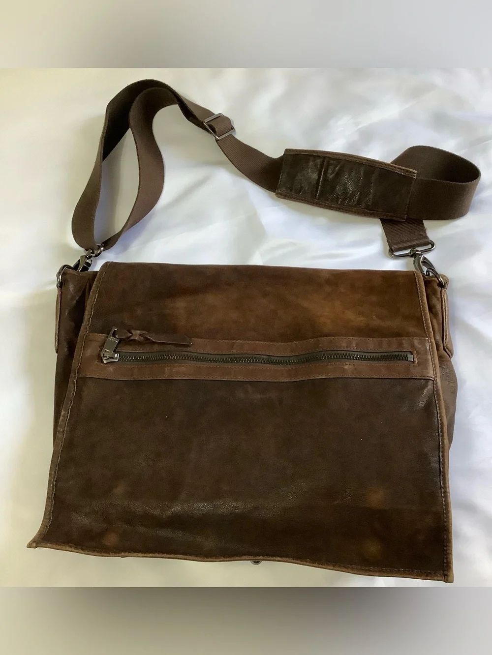 Andrew Marc Vintage brown Leather Laptop Brief Case